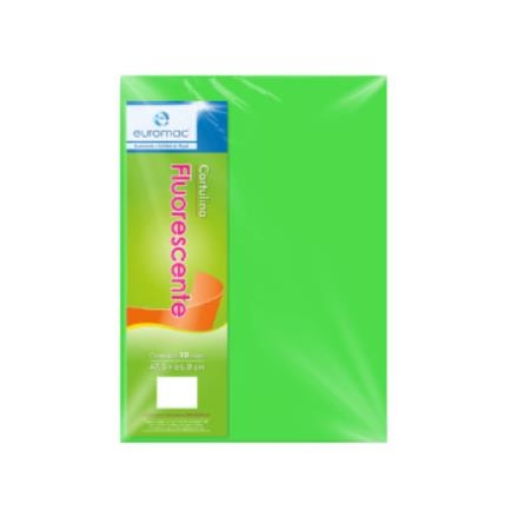 Imagen de CARTULINA EUROMAC FLUORESCENTE VERDE 47.5 X 66 PAQ C/100H