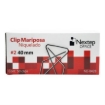 Imagen de Clip Mariposa Niquelado Nextep #2 40mm 50 Clips