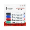 Imagen de Juego Marcador Pizarrón Bco Nextep 4 Colores Punta Gruesa Cincel 4mm
