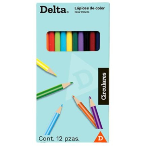 Imagen de Colores Barrilito Delta Redondos Largos C/12 Pzas