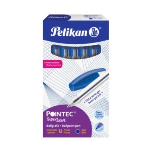 Imagen de BOLIGRAFO PELIKAN POINTEC AZUL 0.7 MM C/12