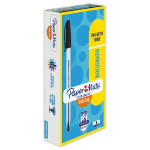 Imagen de BOLIGRAFO PAPERMATE KILOMETRICO NEGRO 1.0MM PQTE/12