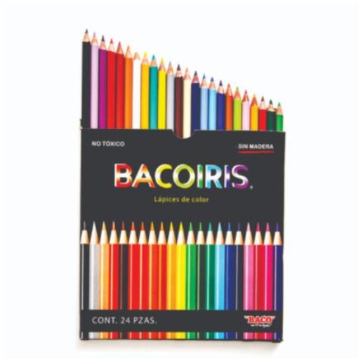 Imagen de Colores Baco Bacoiris Redondos Colores Surtidos Caja C/24 Pzas