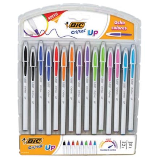 Imagen de BOLIGRAFO BIC CRISTAL UP COLORES SURTIDOS C/15 1.2MM