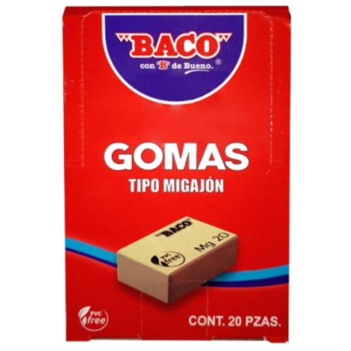 Imagen de Goma Baco Migajón MG-20 Caja c/20 Pzas