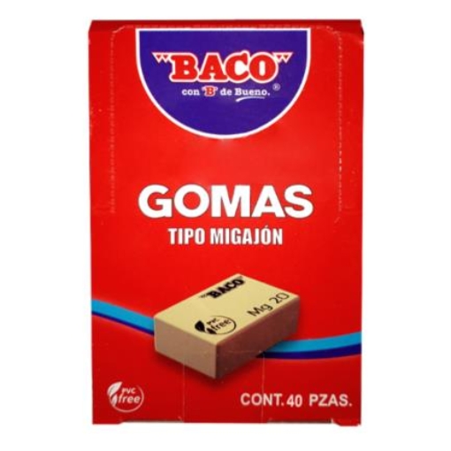 Imagen de Goma Baco Migajón MG-40 Caja c/40 Pzas