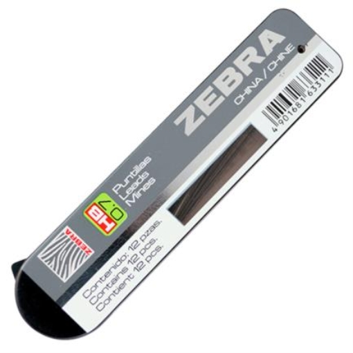 Imagen de Puntillas Zebra HB 0.7mm Caja C/12 Tubos C/12 Puntillas C/U