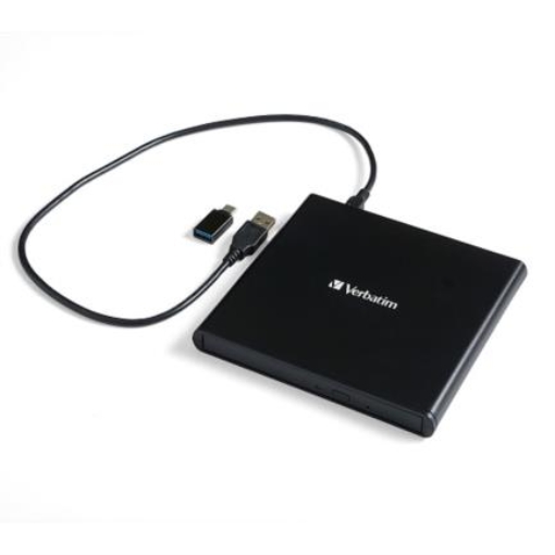 Imagen de Grabadora Verbatim CD/DVD Externa SlimLine Color Negro