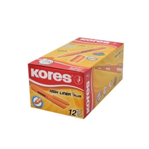 Imagen de RESALTADOR KORES K-MARKER XH12 NARANJA C/12