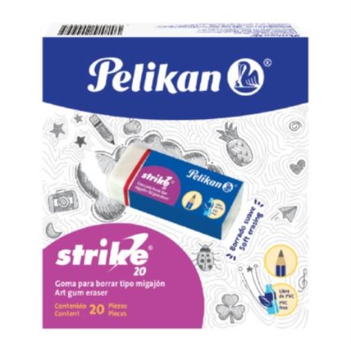 Imagen de GOMA PELIKAN DE MIGAJON STRIKE CAJA C/20 PIEZAS