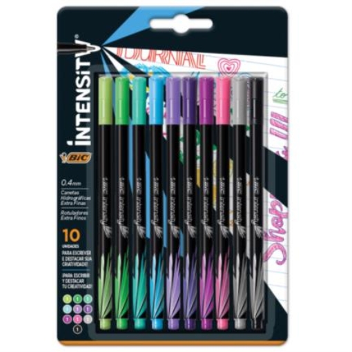 Imagen de Rotulador BIC Intensity Fashion Fino Colores Surtidos C/10 Pzas
