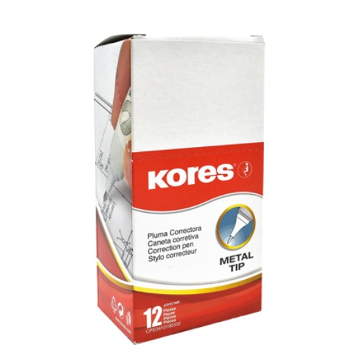 Imagen de PLUMA CORRECTORA KORES METAL TIP 8MM C/12