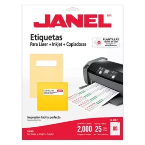 Imagen de ETIQUETA JANEL LASER 1.3 X 4.5 CM C/8000