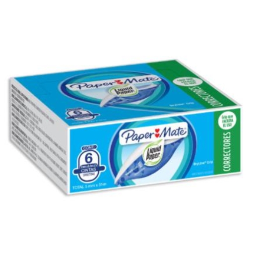 Imagen de CORRECTOR PAPERMATE 70482 DRY LINE GRIP C/6