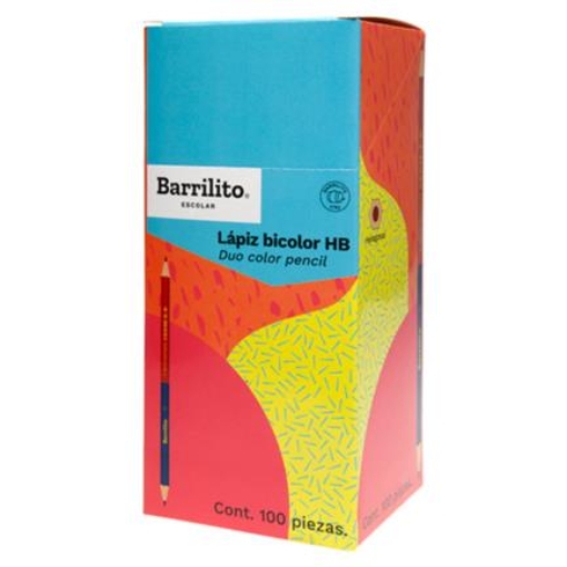 Imagen de Lápiz Bicolor Barrilito HB Hexagonal Caja C/100 Pzas