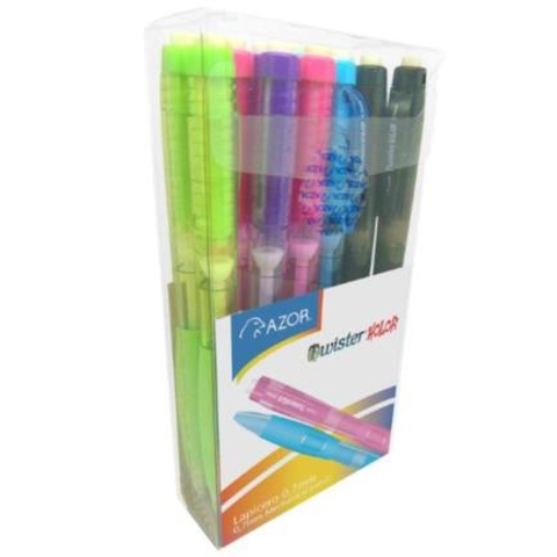 Imagen de LAPICERO AZOR TWISTER KOLOR COLORES SURTIDOS C/12