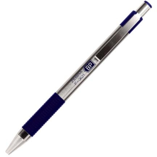 Imagen de BOLIGRAFO ZEBRA RETRACTIL F-301A 0.7MM AZUL C/12