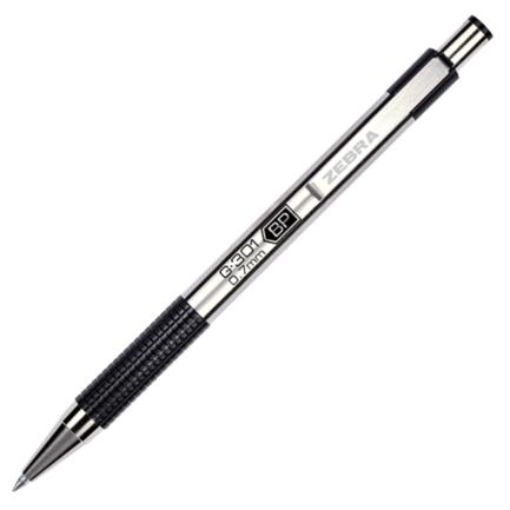 Imagen de BOLIGRAFO ZEBRA ROLLERBALL G-301 GEL .7MM METALICO NEGR C/12