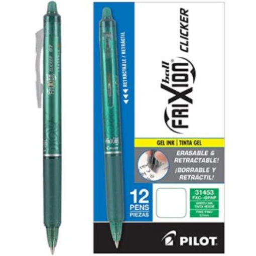 Imagen de BOLIGRAFO FRIXION BORRABLE RETRACTIL VERDE CAJA C12