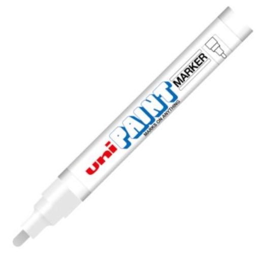 Imagen de Marcador Azor PX-20 Uniball Paint Color Blanco c/12 Pzas