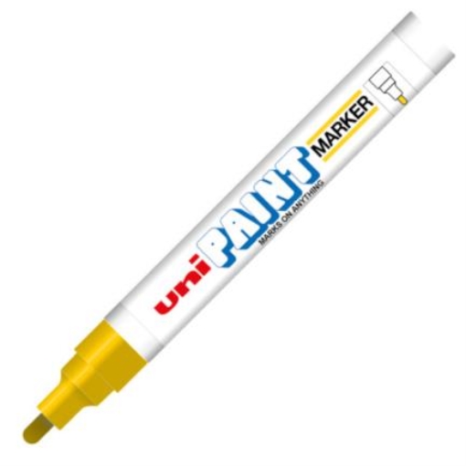 Imagen de Marcador Azor PX-20 Uniball Paint Color Amarillo c/12 Pzas