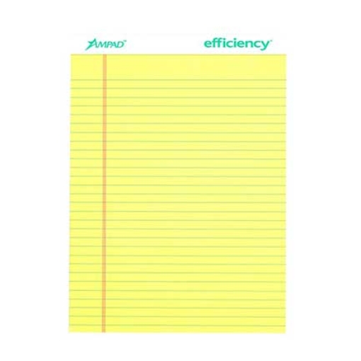 Imagen de BLOCK ESSELTE EFICIENCY CARTA AMARILLO RAYADO C/50 HJS