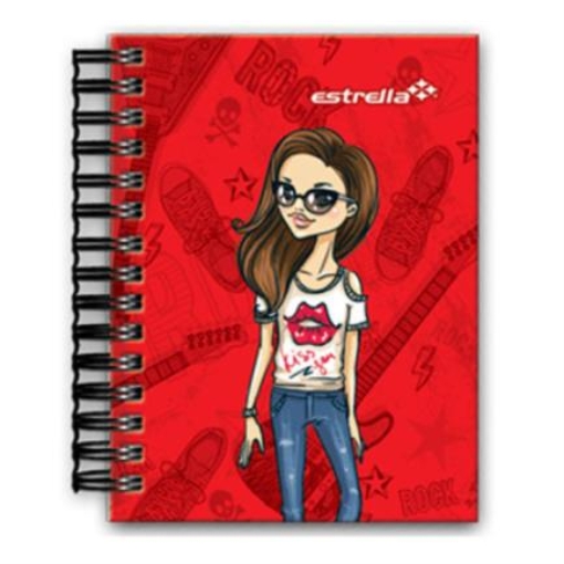 Imagen de LIBRETA ESTRELLA 1/8 ESPIRAL DOBLE WIRE-O PASTA DURA 80HJS