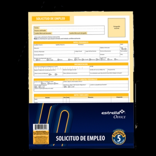 Imagen de Block Solicitud de empleo 40 Hojas