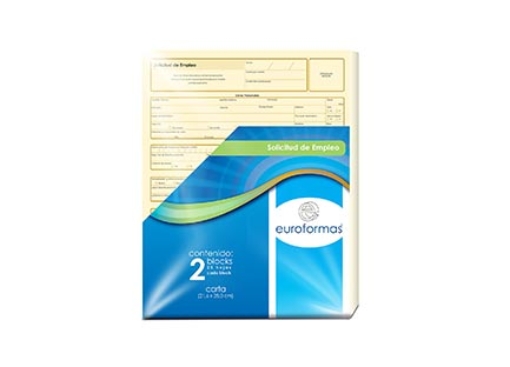 Imagen de SOLICITUD EMPLEO EUROFORMAS CTA 25 HOJAS 2 BLOCKS