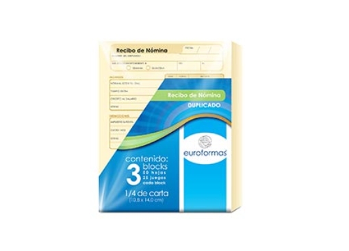 Imagen de RECIBO NOMINA EUROFORMAS 1/A CTA 3 BLOCKS