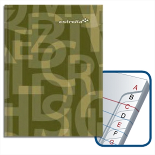Imagen de LIBRETA ESTRELLA 1/4 FRANCESA RAYA C/INDICE 96 HJS
