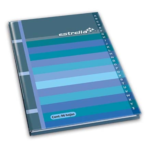 Imagen de LIBRETA ESTRELLA 1/4 FRANCESA RAYA C/INDICE 192 HJS
