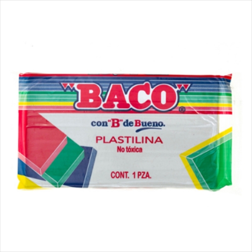 Imagen de PLASTILINA BACO MARQUETA 180GR BLANCA No.60