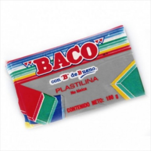 Imagen de PLASTILINA BACO MARQUETA 180GR GRIS No.59