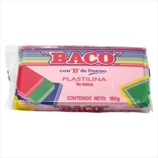 Imagen de PLASTILINA BACO MARQUETA 180GR ROSA No.53