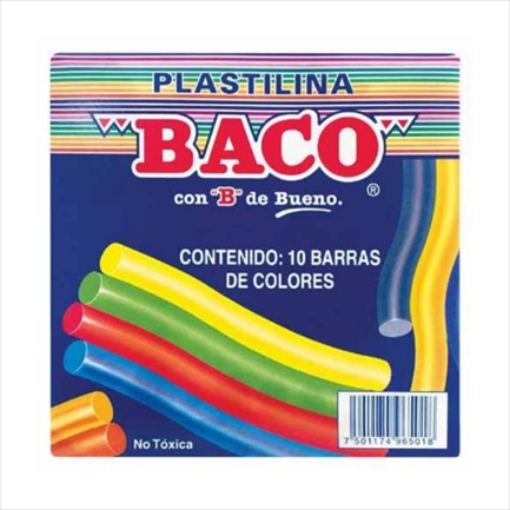 Imagen de PLASTILINA BACO BARRITAS C/10