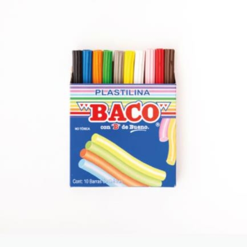 Imagen de PLASTILINA FLUORECENTE BACO CAJA C/10 BARRITAS