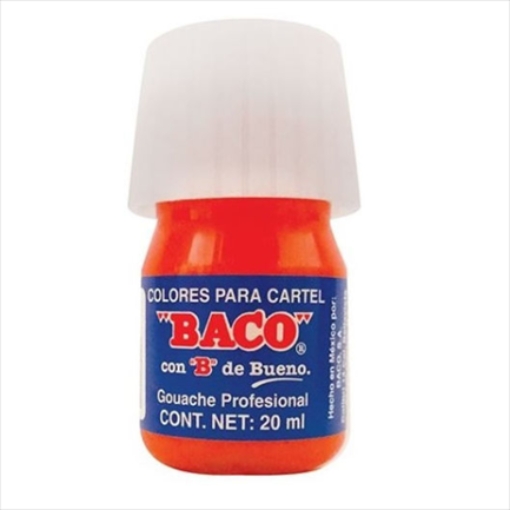 Imagen de PINTURA BACO P/CARTEL 20ML ROJO #54-A C/10