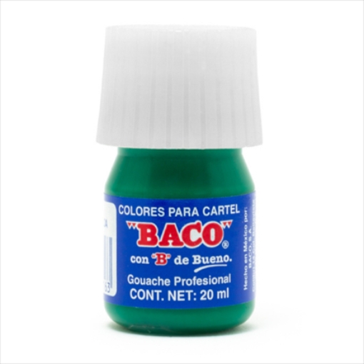 Imagen de PINTURA BACO P/CARTEL 20ML VERDE ESMERALDA #63 CAJA/10