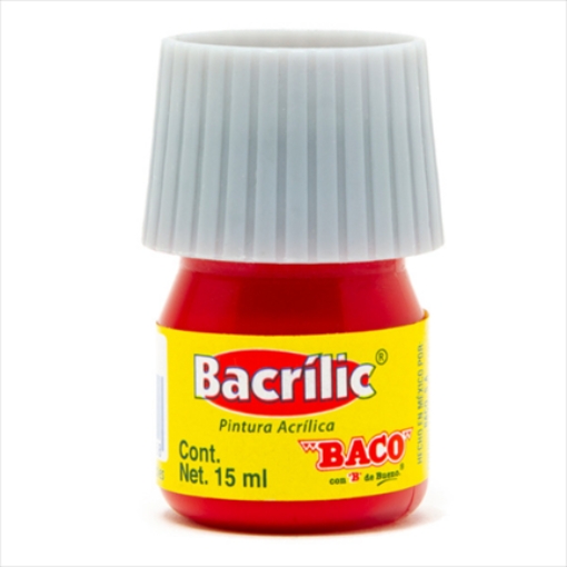 Imagen de PINTURA BACO ACRÍLICA ROJA 15ML C/10