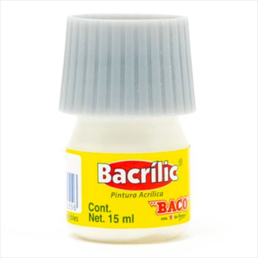 Imagen de PINTURA BACO ACRÍLICA BLANCO 15ML C/10