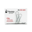 Imagen de Clip Estándar Niquelado Nextep #1 32mm C/10 100 Clips c/u
