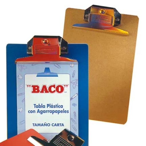 Imagen de TABLA BACO PLASTICA COLORES CARTA