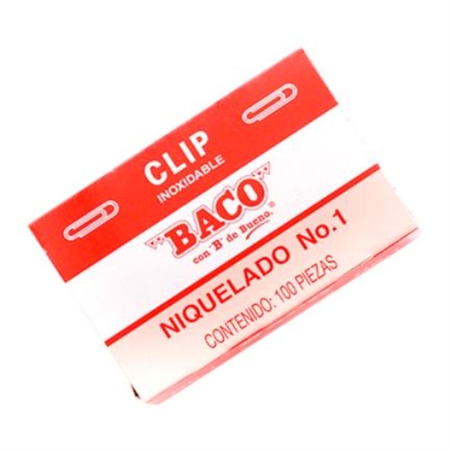 Imagen de Clip Baco Niquelado 1 Paquete c/10 c/u