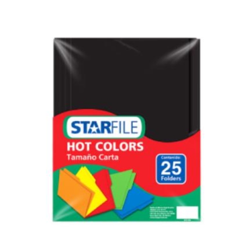 Imagen de Folder StarFile Hot Colors Carta Color Negro C/25 Pzas