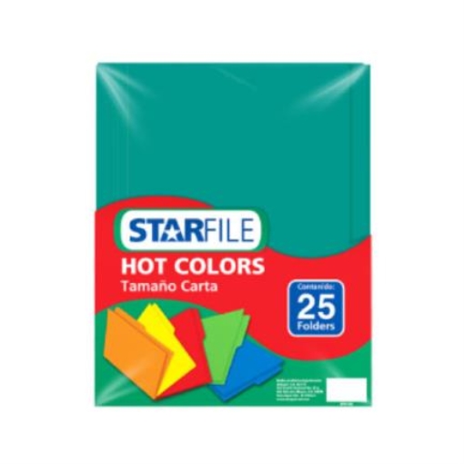 Imagen de Folder StarFile Hot Colors Carta Color Azul Turquesa C/25 Pzas