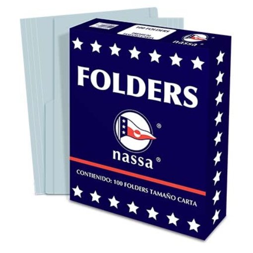 Imagen de FOLDER NASSA PREMIUM CARTA AZUL C/100 PIEZAS