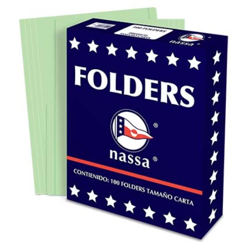 Imagen de FOLDER NASSA CARTA VERDE C/100 PIEZAS