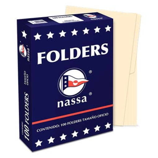 Imagen de FOLDER NASSA PREMIUM OFICIO CREMA C/100 PIEZAS