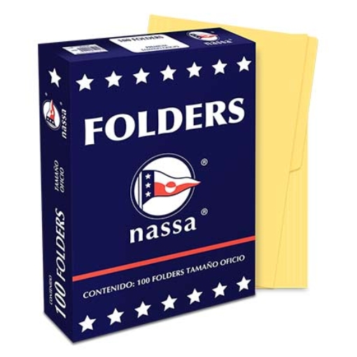 Imagen de FOLDER NASSA OFICIO CANARIO C/100 PIEZAS